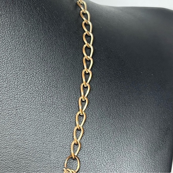 Fringe Bib Copper Black Bead Statement Necklace 21-23" - Picture 4 of 8